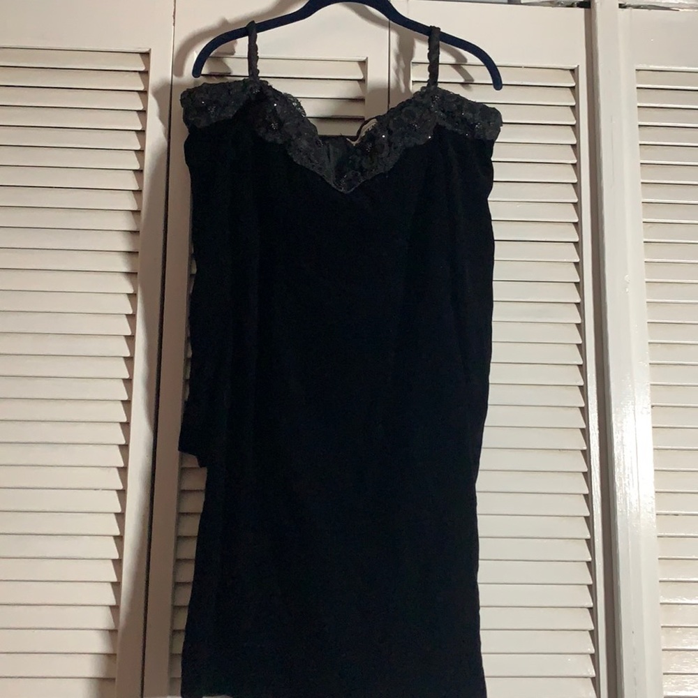 Gorgeous Vintage Black Velvet Dress